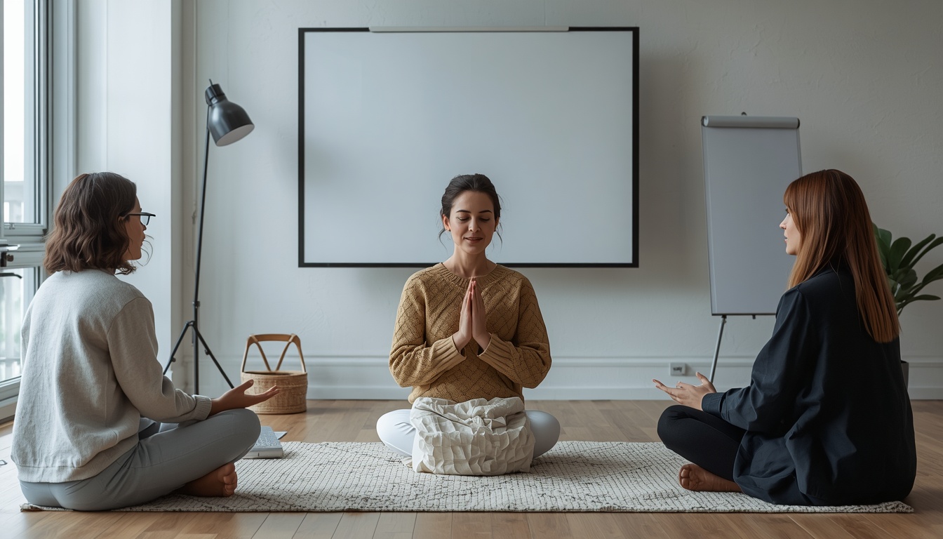 Mindfulness coaching økt i moderne rom i Oslo